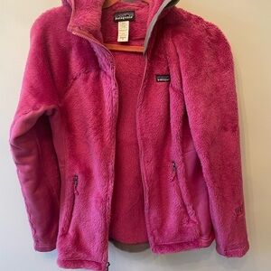 EUC Pink Patagonia Zip Fleece Fuzzy Sweatshirt Pink​​​​​